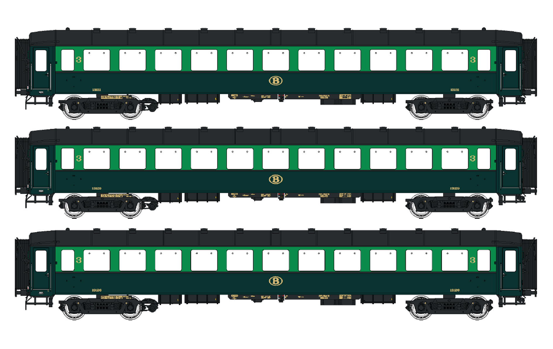LS Models LS42108 - 3er Set Personenwagen I2 C+C+C