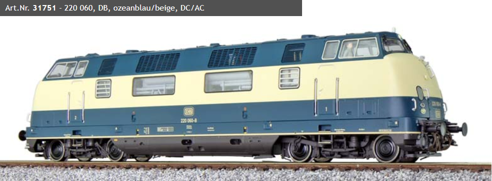ESU 31751 - Diesellok, H0, V200.0, 220 060 DB, oze
