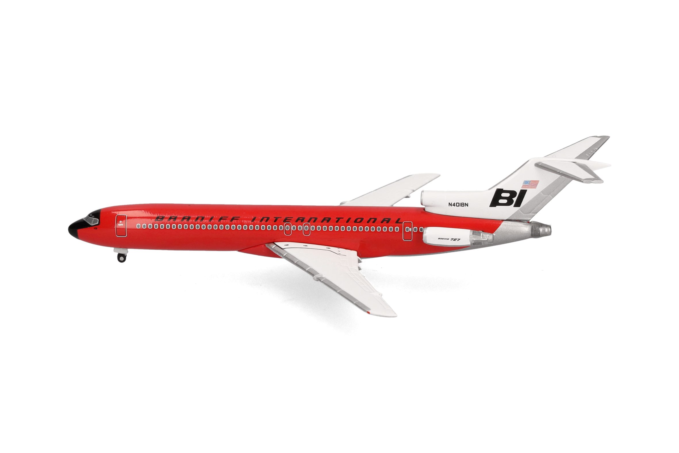 herpa 537551 - B727-200 Braniff Solid Red