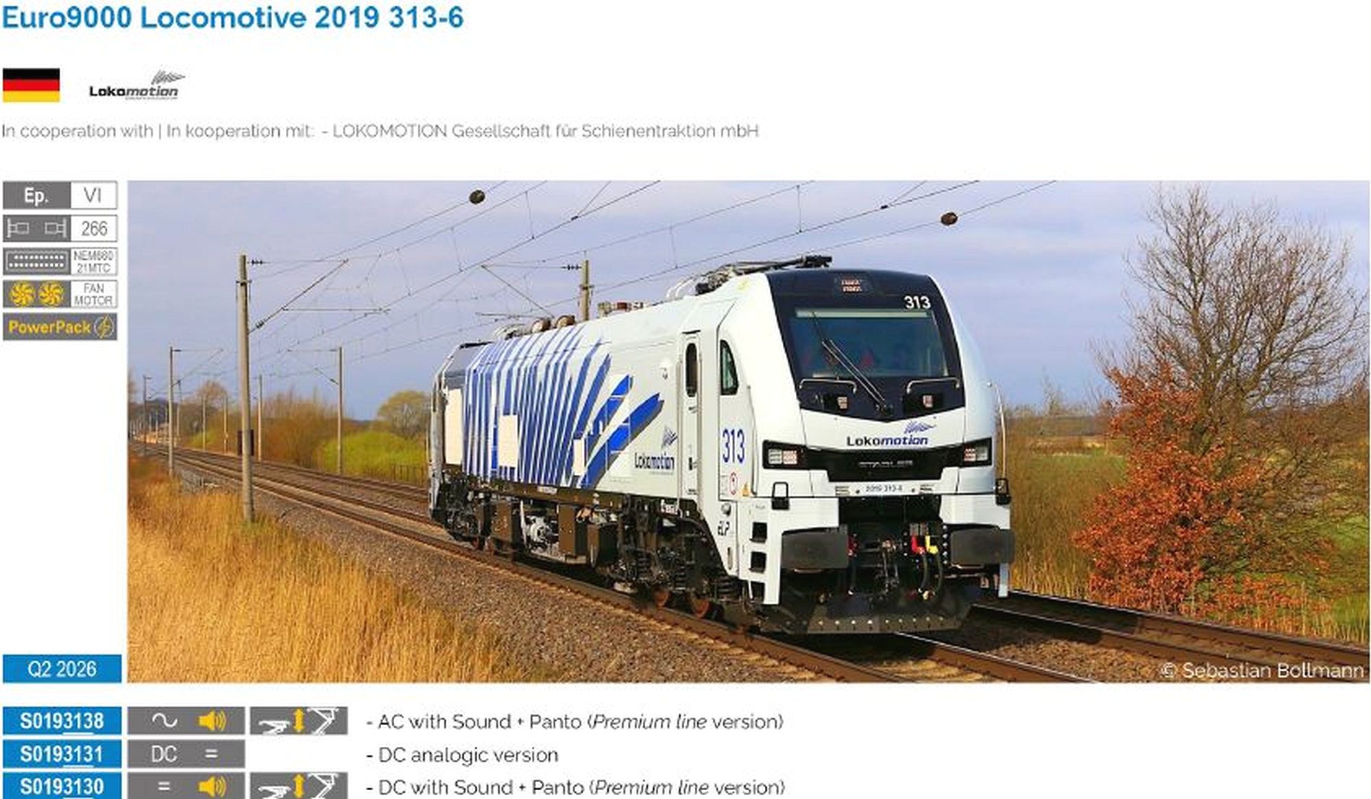 Sudexpress S0193131 - E-Lok BR 2019 / Euro 9000 Lo