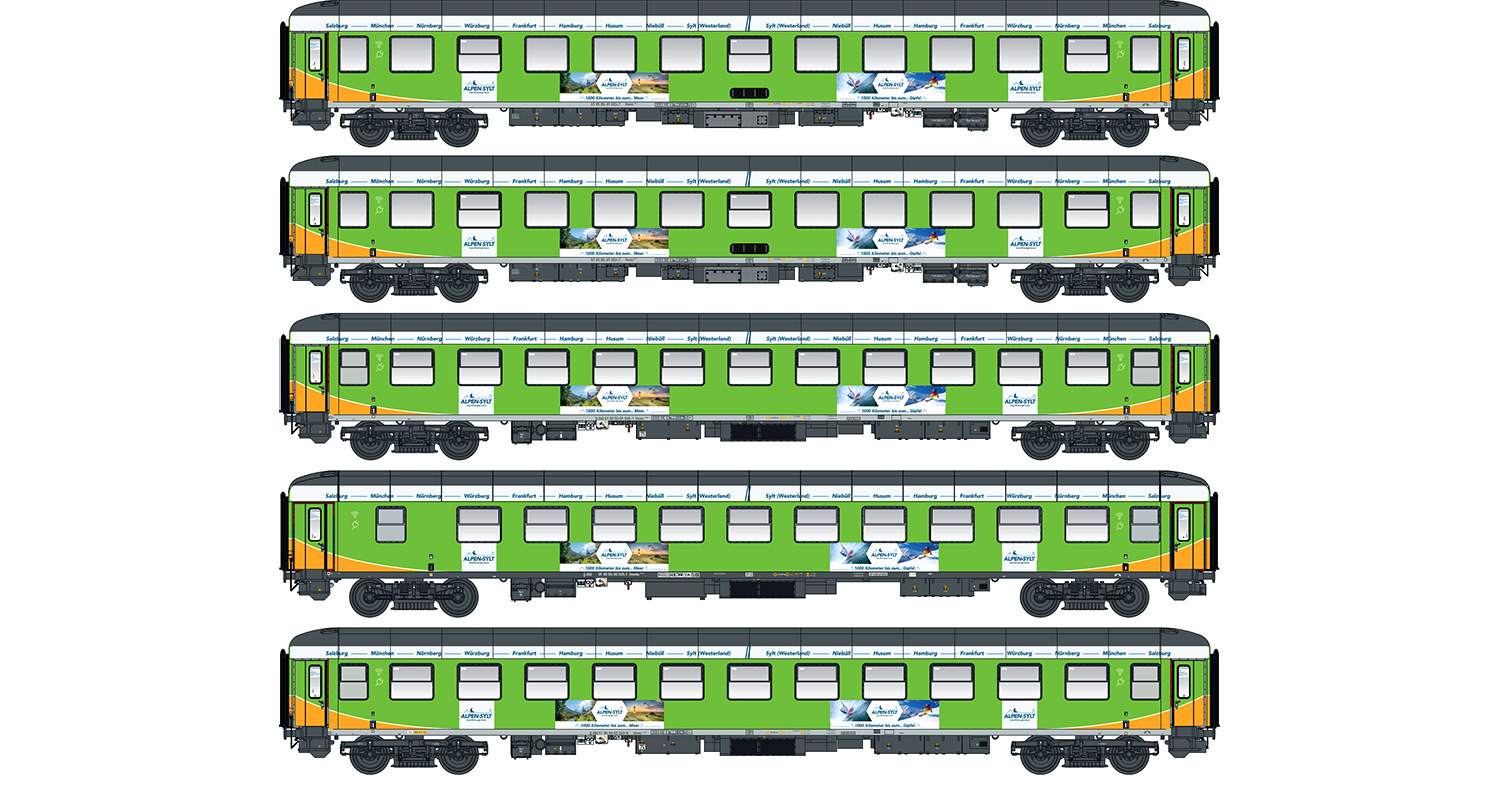 LS Models LS46034 - 5er Set Personenwagen Bvcmz+Bv