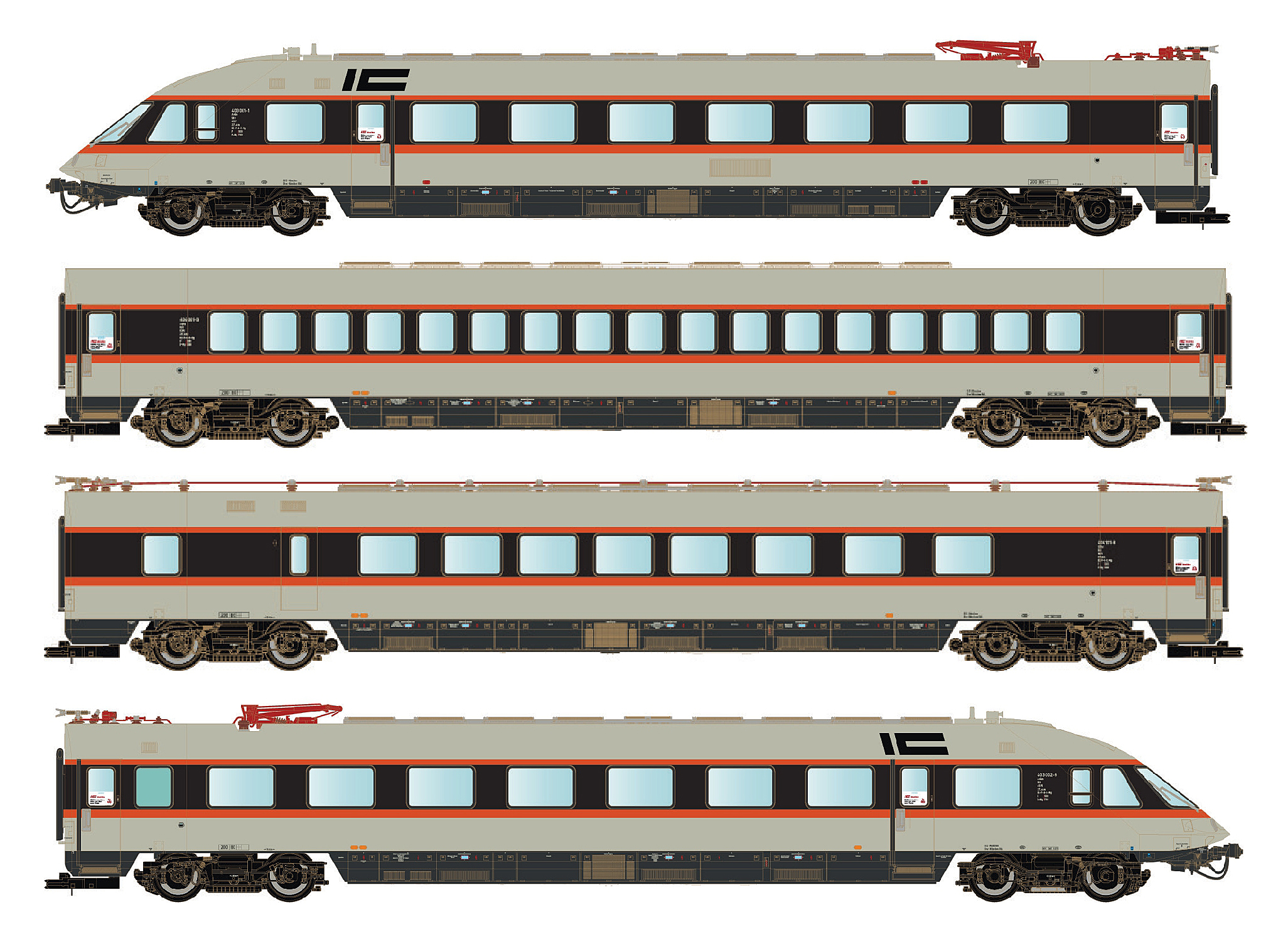 LS Models LS16002 - Triebzug ET 403, 4-tlg. DB, Ep