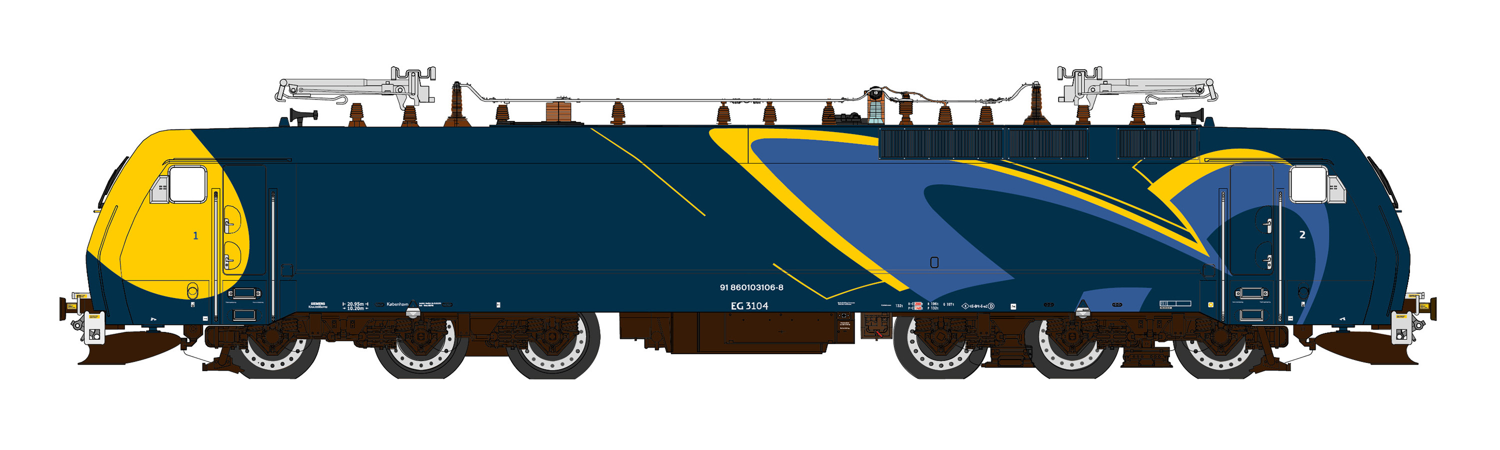 Heljan HE10044431 - E-Lok Serie EG 3104 Railion DK