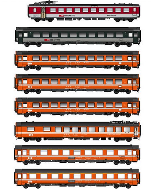 Models World MW2104 - 8er Set Personenwg. SBB, Ep.