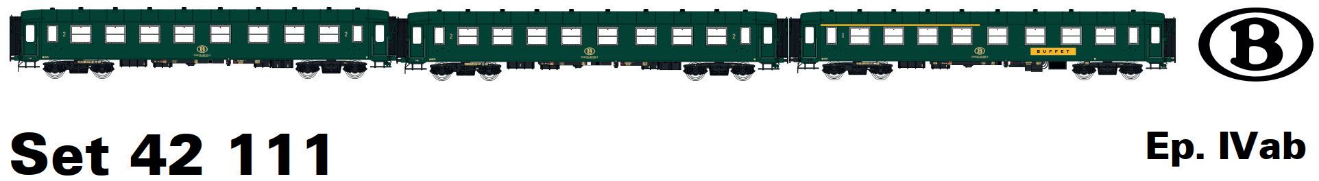 LS Models LS42111 - 3er Set Personenwagen I2 2x B8