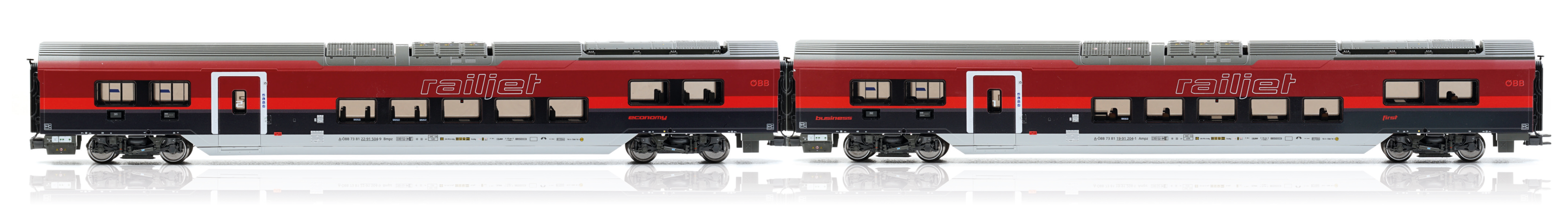 Jägerndorfer JC12220 - 2er Set Railjet Wagen DANI